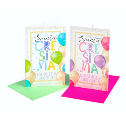 Biglietti auguri CRESIMA mini 9pz stock!