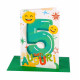 Biglietto 5° COMPLEANNO glitter 6pz