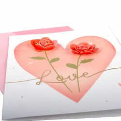 Biglietti auguri CUORE LOVE 3pz