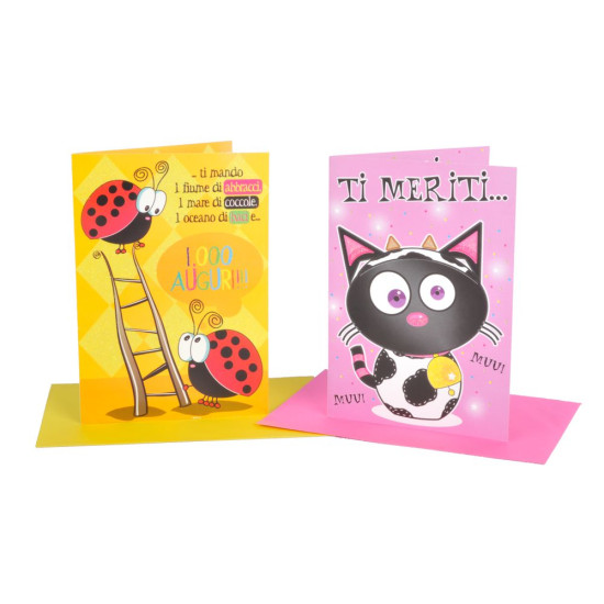 Biglietti auguri GENERICI 7pz