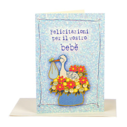 Biglietti congratulazioni NASCITA 12pz