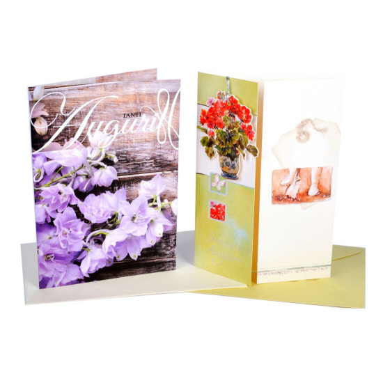 Biglietti auguri FIORI 12pz