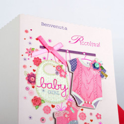 Biglietti auguri NASCITA BIMBA 2pz