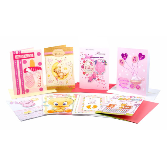 Biglietti auguri NASCITA BIMBA 8pz Biglietti auguri NASCITA BIMBA 8pz