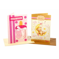 Biglietti auguri NASCITA BIMBA 8pz