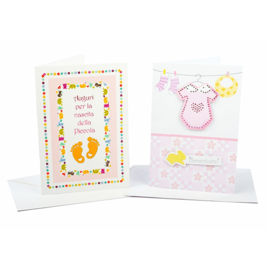 Biglietti auguri NASCITA BIMBA 8pz Biglietti auguri NASCITA BIMBA 8pz