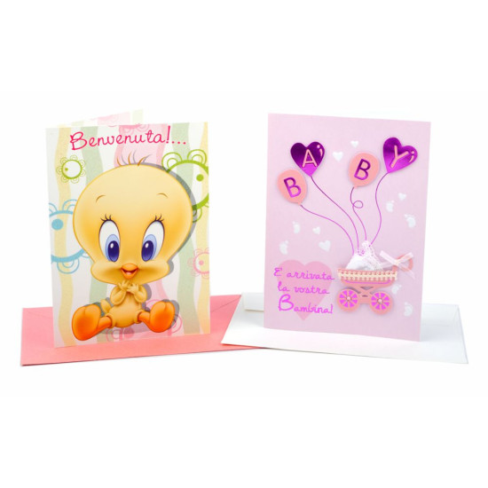 Biglietti auguri NASCITA BIMBA 8pz Biglietti auguri NASCITA BIMBA 8pz