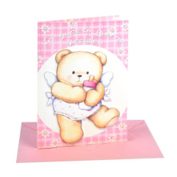 Biglietto auguri NASCITA BIMBA 3pz