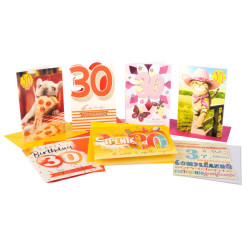 Biglietti auguri compleanno 30 anni 9pz