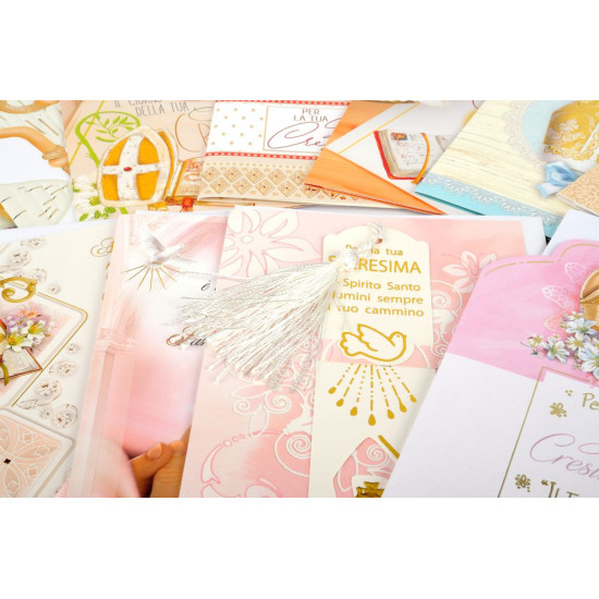 STOCK biglietti SANTA CRESIMA assortiti 27pz