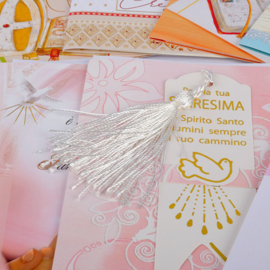 STOCK biglietti SANTA CRESIMA assortiti 27pz