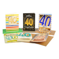 Biglietti auguri COMPLEANNO 40 anni  9pz