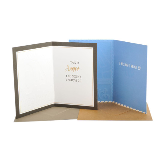 Biglietti auguri COMPLEANNO 40 anni  9pz