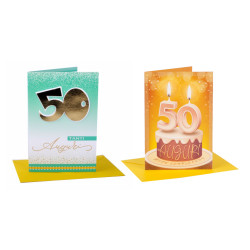 Biglietti COMPLEANNO 50 anni 2pz
