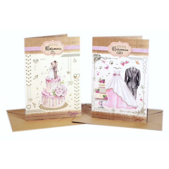 Biglietti auguri MATRIMONIO Happy Green 12pz Biglietti auguri MATRIMONIO Happy Green 12pz