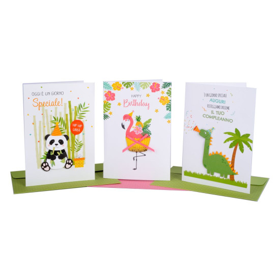 Biglietti augurali COMPLEANNO BIMBI 12pz