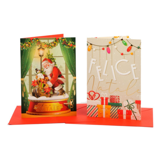Biglietti di Natale con Oro Lucido e Rilievo – 7 Pezzi Biglietti di Natale con Oro Lucido e Rilievo – 7 Pezzi
