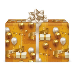 Fogli Carta regalo AUGURI GOLD 12 fogli