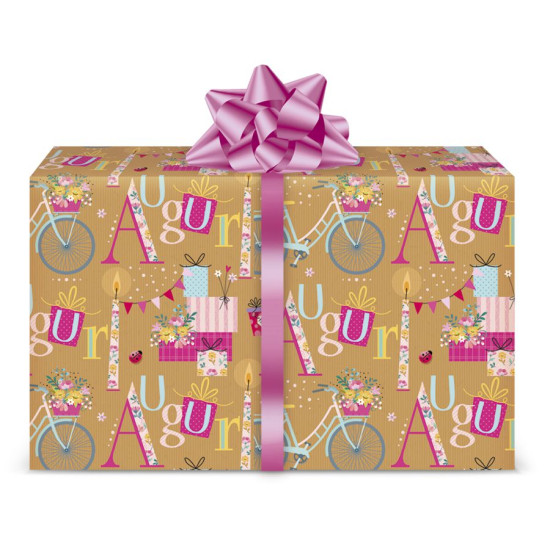 Fogli carta regalo AUGURI 12 fogli
