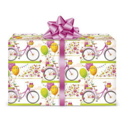 Carta regalo BICI E PALLONCINI 12 fogli Carta regalo BICI E PALLONCINI 12 fogli