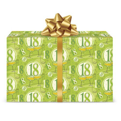 Carta regalo 18 ANNI 12 fogli Carta regalo 18 ANNI 12 fogli