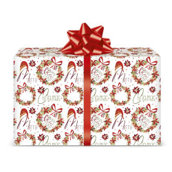 Fogli carta regalo natalizia 12pz