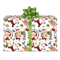 Fogli carta regalo natalizia 12pz