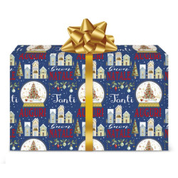 Fogli carta regalo natalizia 12pz