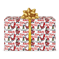 Fogli carta regalo natalizia 12pz