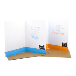 Biglietti auguri COMPLEANNO dolci cuccioli 12pz Biglietti auguri COMPLEANNO dolci cuccioli 12pz