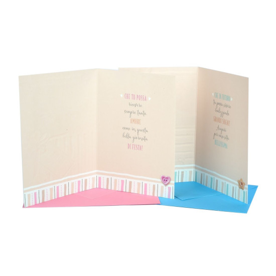 Biglietti BATTESIMO oro 12pz