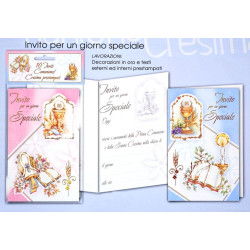 Inviti COMUNIONE E CRESIMA ragazzo 20pz
