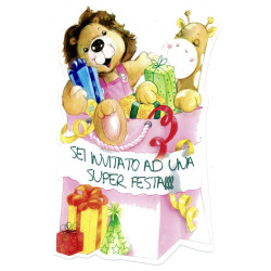 Blister 6 inviti alla festa CUCCIOLOTTI