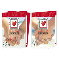 Biglietti auguri AMORE GAY 12pz