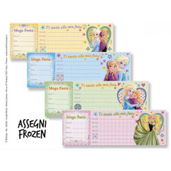 Blocchetti invito compleanno FROZEN Disney 20 blocchi