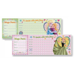 Blocchetti invito compleanno FROZEN Disney 20 blocchi