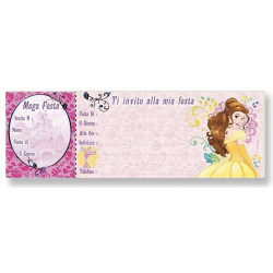 Blocchetti invito compleanno PRINCIPESSE Disney 20pz