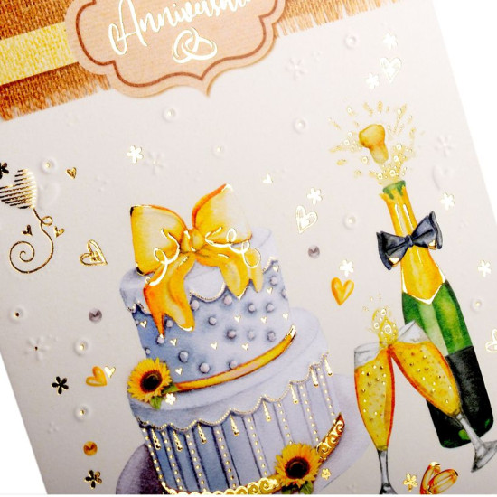 Biglietti auguri ANNIVERSARIO Happy Green 6pz