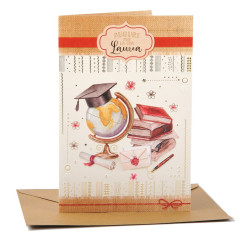 Biglietto auguri Laurea HAPPY GREEN 6pz