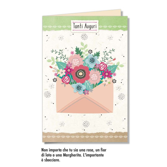 Biglietto "Tanti auguri" HAPPY GREEN 6pz Biglietto "Tanti auguri" HAPPY GREEN 6pz