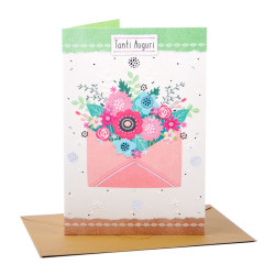 Biglietto "Tanti auguri" HAPPY GREEN 6pz