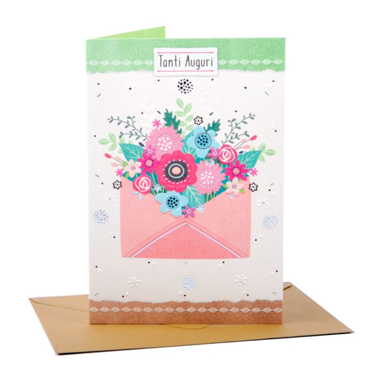 Biglietto "Tanti auguri" HAPPY GREEN 6pz Biglietto "Tanti auguri" HAPPY GREEN 6pz