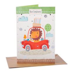 Biglietto compleanno HAPPY GREEN 6pz