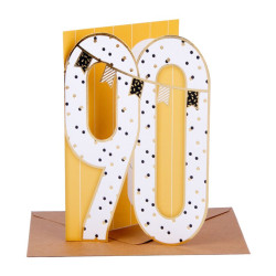 Biglietti augurali compleanno 90 ANNI 6pz