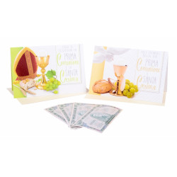 Biglietti auguri COMUNIONE e CRESIMA stesso giorno 12pz