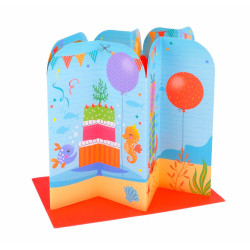 Biglietti auguri COMPLEANNO 6 anni teatrino 6pz Biglietti auguri COMPLEANNO 6 anni teatrino 6pz