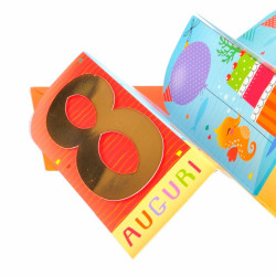 Biglietti auguri COMPLEANNO 8 anni teatrino 6pz Biglietti auguri COMPLEANNO 8 anni teatrino 6pz