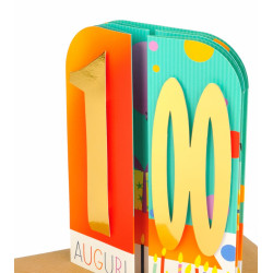 Biglietti auguri COMPLEANNO 100 anni teatrino 6pz Biglietti auguri COMPLEANNO 100 anni teatrino 6pz