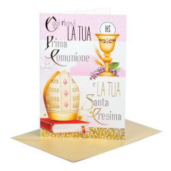 Biglietti auguri COMUNIONE con CRESIMA special 12pz Biglietti auguri COMUNIONE con CRESIMA special 12pz