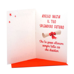 Biglietti auguri LAUREA 3D applicazione 12pz Biglietti auguri LAUREA 3D applicazione 12pz